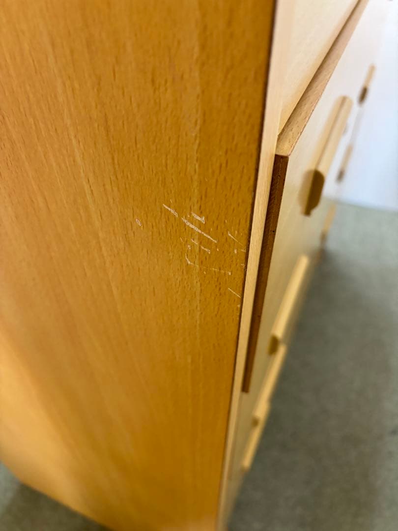 昭和レトロ家具　当時物　北欧風7段ハイチェスト　整理タンス