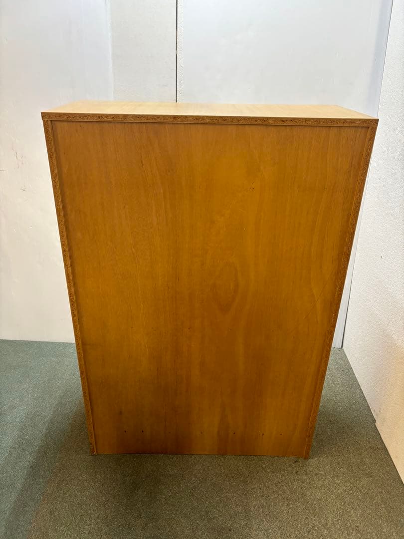 昭和レトロ家具　当時物　北欧風7段ハイチェスト　整理タンス