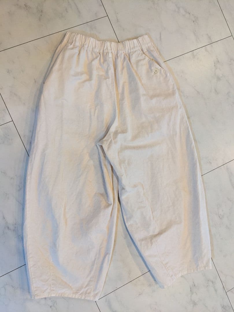 WORK　Linencottonサイドダーツパンツ