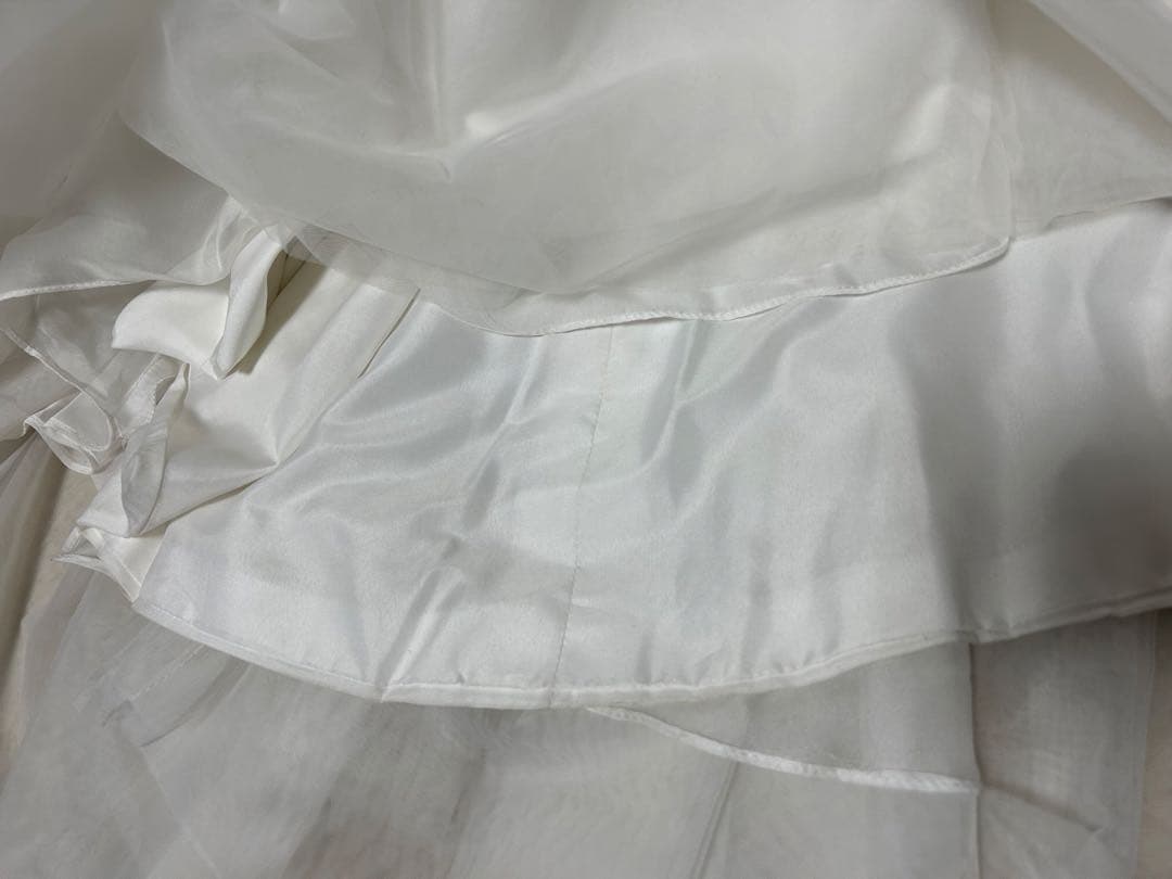 ドレスプロダクション Vネック ゴールド刺繍 Aラインドレス ( W167 )