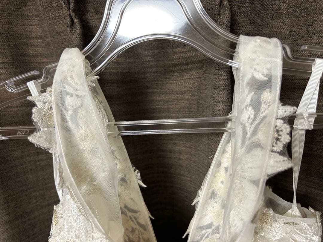 ドレスプロダクション Vネック ゴールド刺繍 Aラインドレス ( W167 )