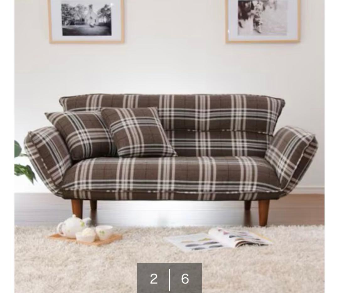 ニトリ　2人掛けカウチソファ　コンパクトソファ　※脚は既製品ではありません