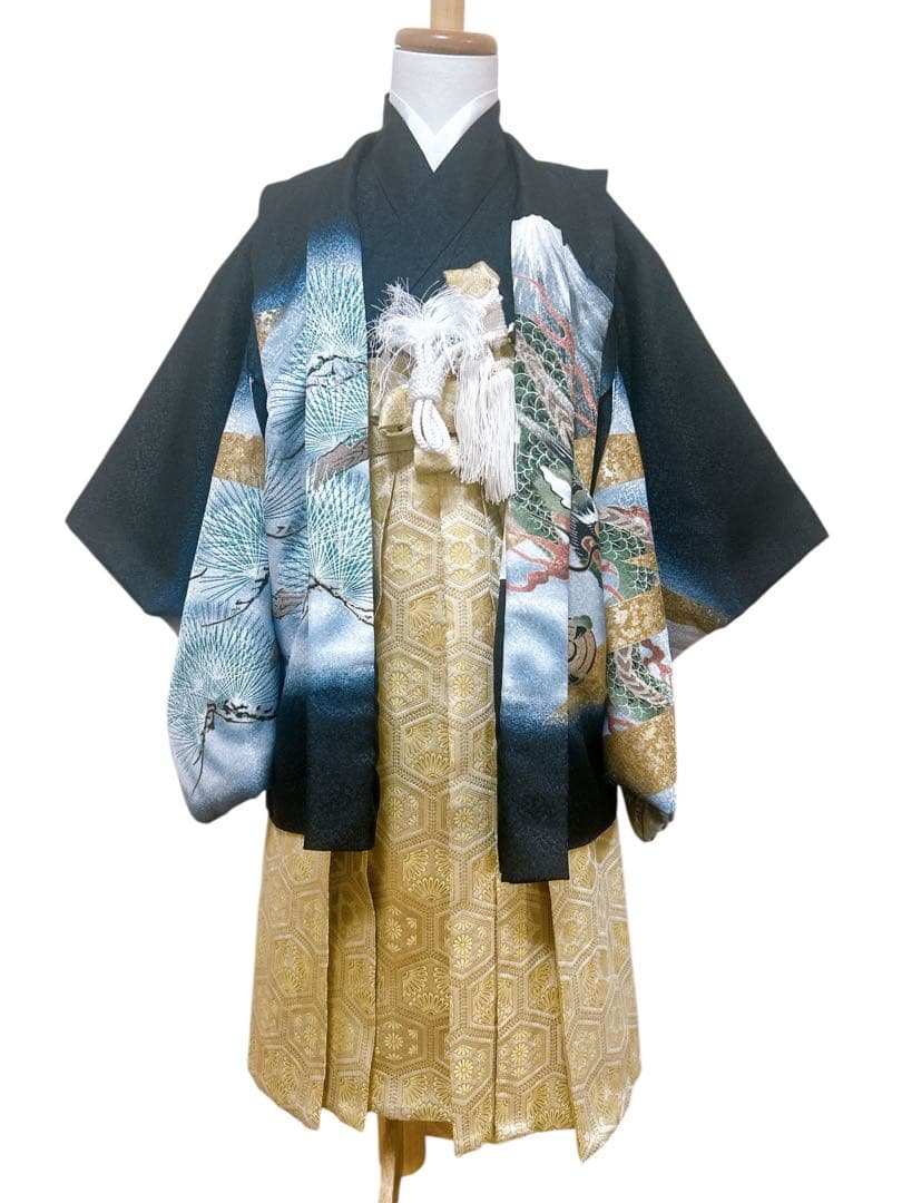 鷹！龍！富士♡七五三　5歳　男の子　セット　一式　黒×ゴールド