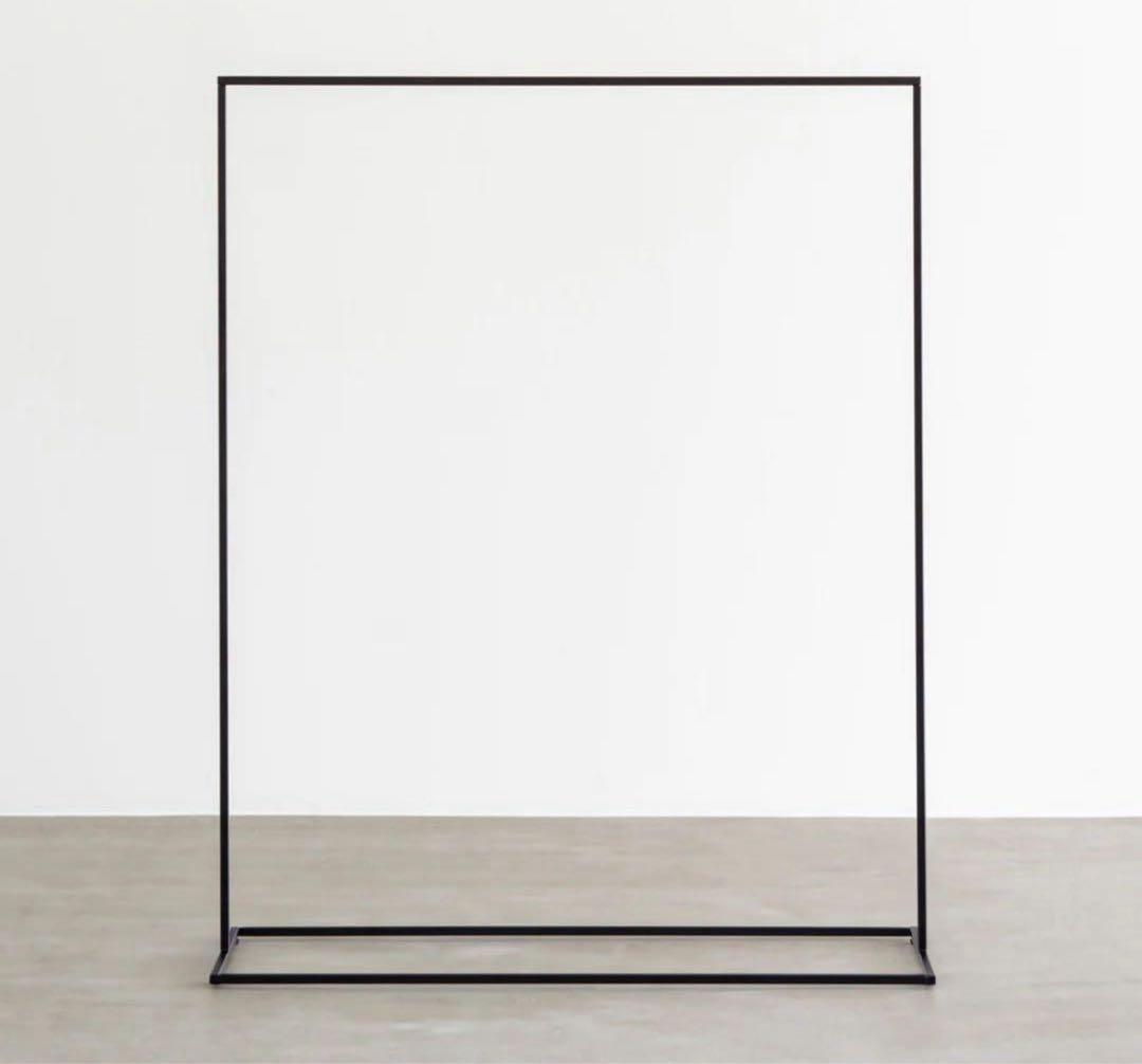 KANADEMONO W120 シンプル アイアン ハンガーラック BLACK