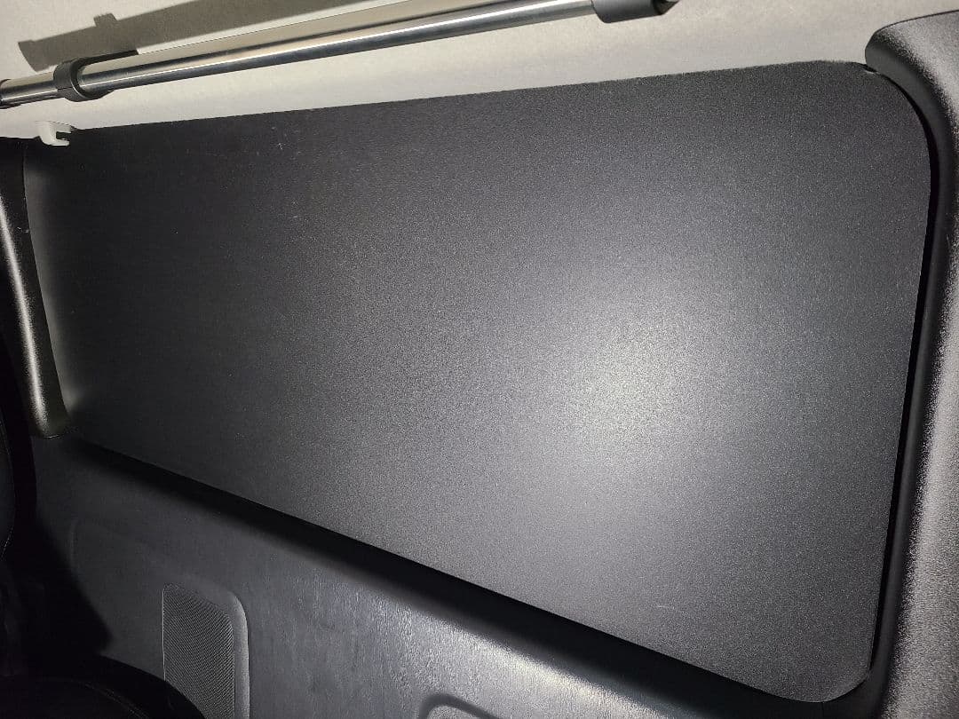 ハイエースリアサイドガラス窓埋めパネル防音断熱、艶なし黒仕様左右２枚セット