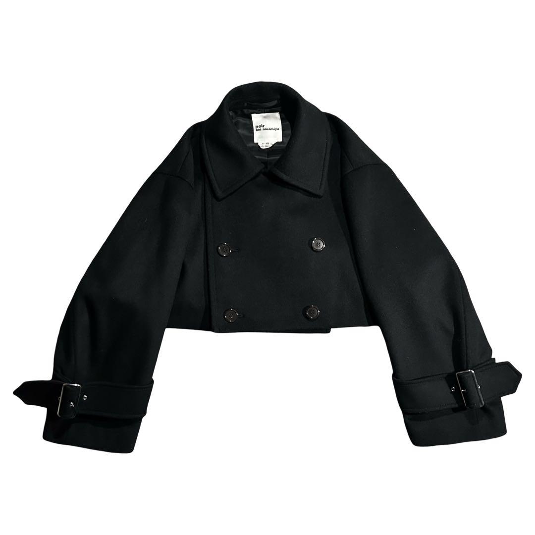 AD2021 21AW ウールダブルセパレートコート 黒 ベルト 吊り ショート