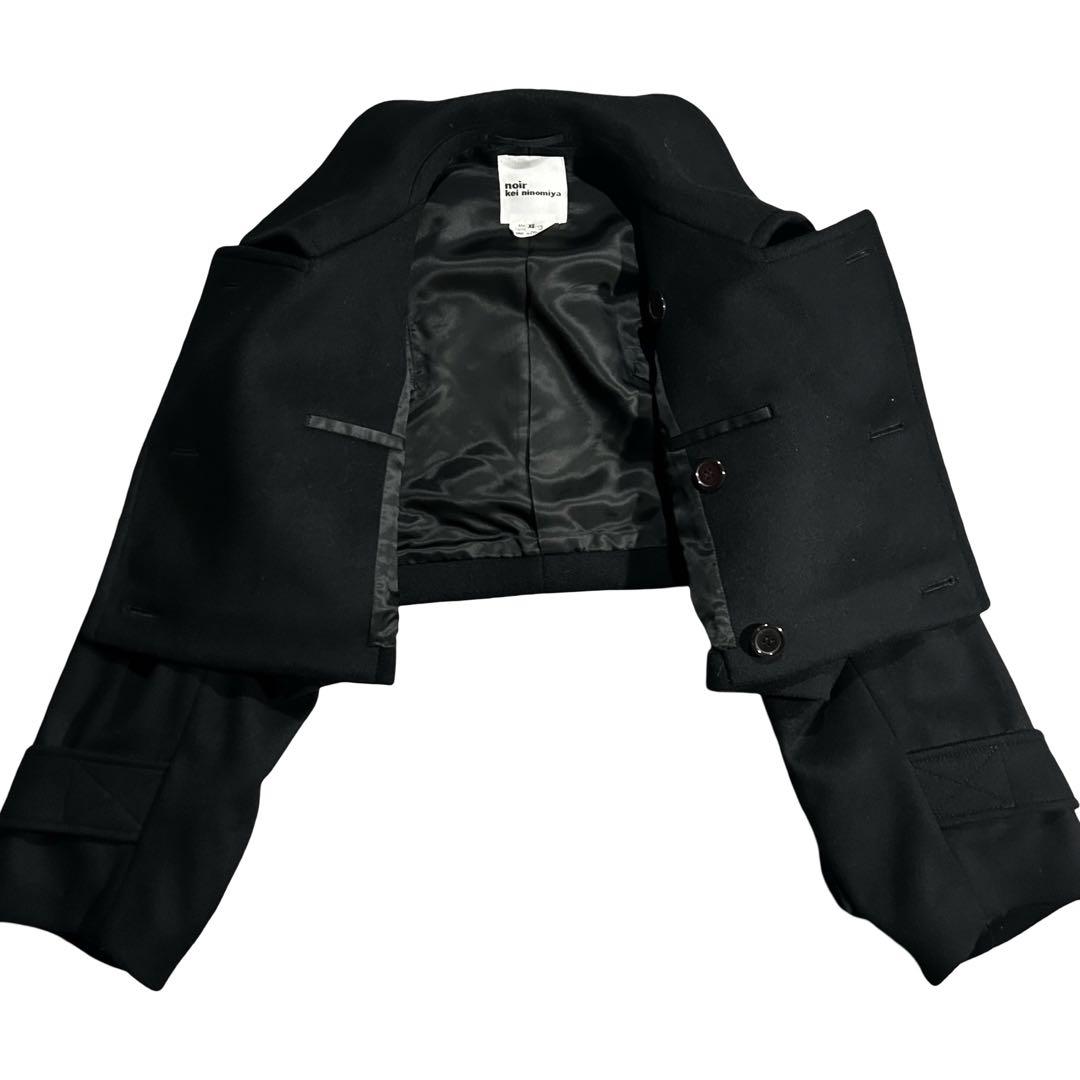 AD2021 21AW ウールダブルセパレートコート 黒 ベルト 吊り ショート