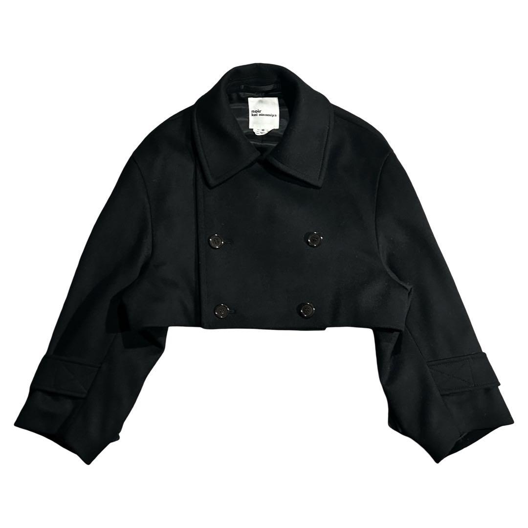 AD2021 21AW ウールダブルセパレートコート 黒 ベルト 吊り ショート