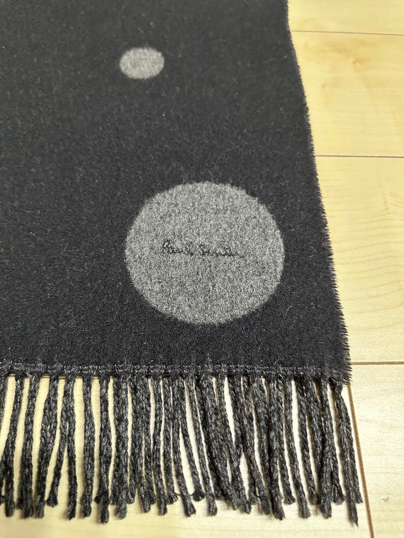 Paul Smith ポール・スミス ドット柄リバーシブルカシミヤマフラー