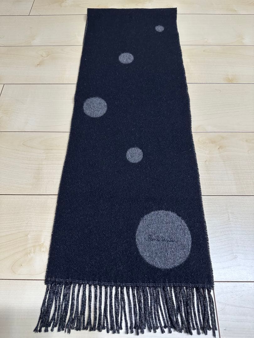 Paul Smith ポール・スミス ドット柄リバーシブルカシミヤマフラー