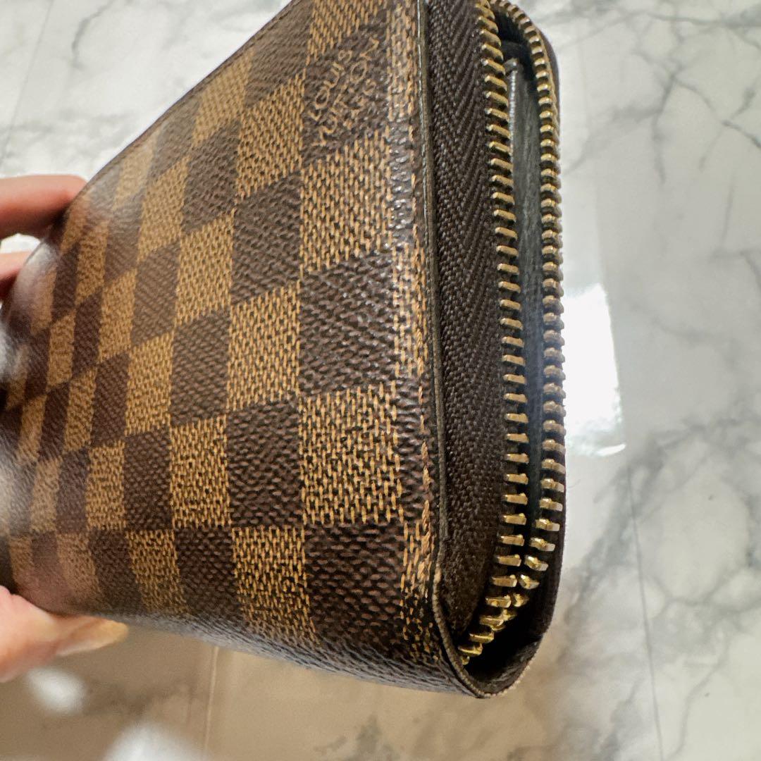【訳あり】Louis Vuitton ダミエ長財布　ジップ開閉不可
