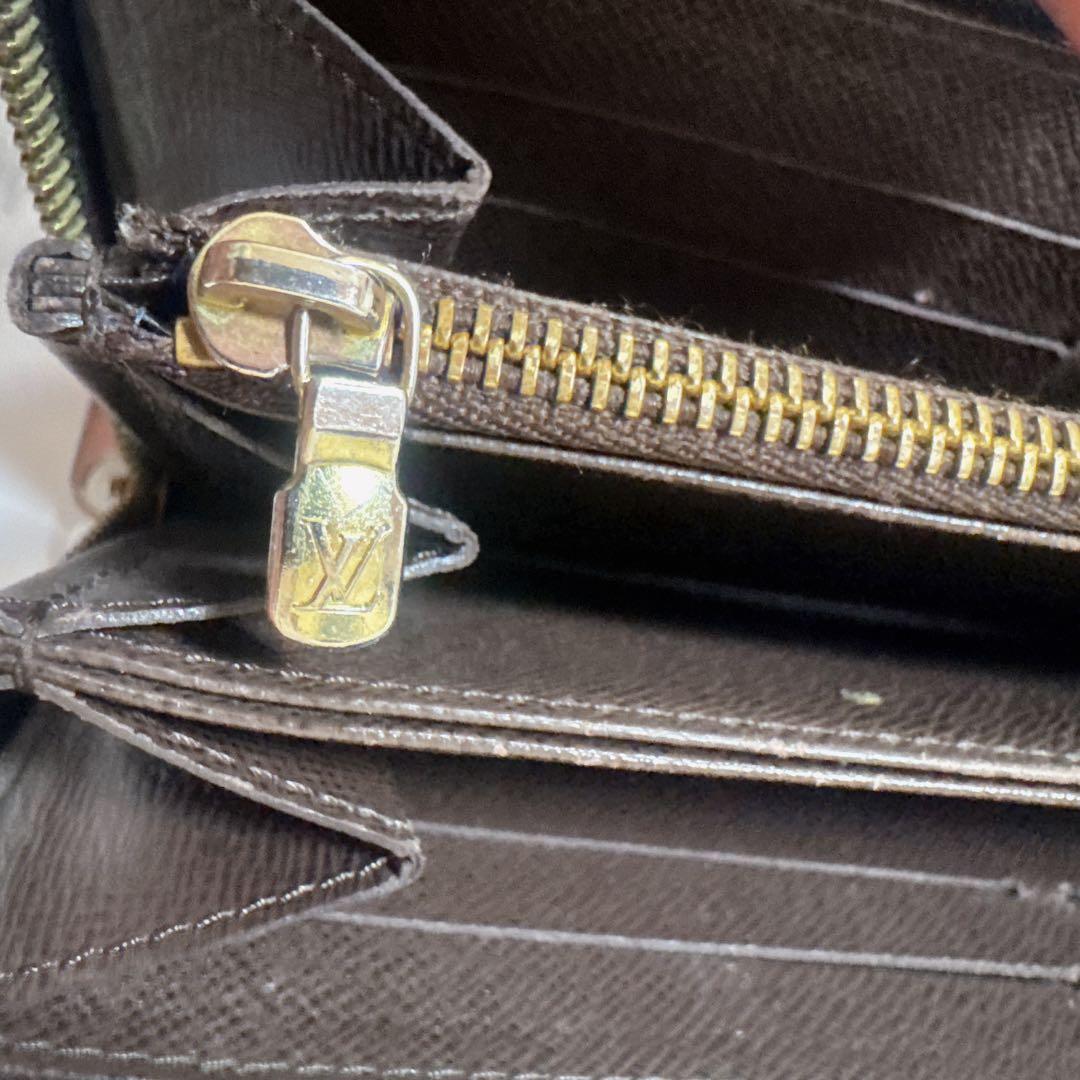 【訳あり】Louis Vuitton ダミエ長財布　ジップ開閉不可