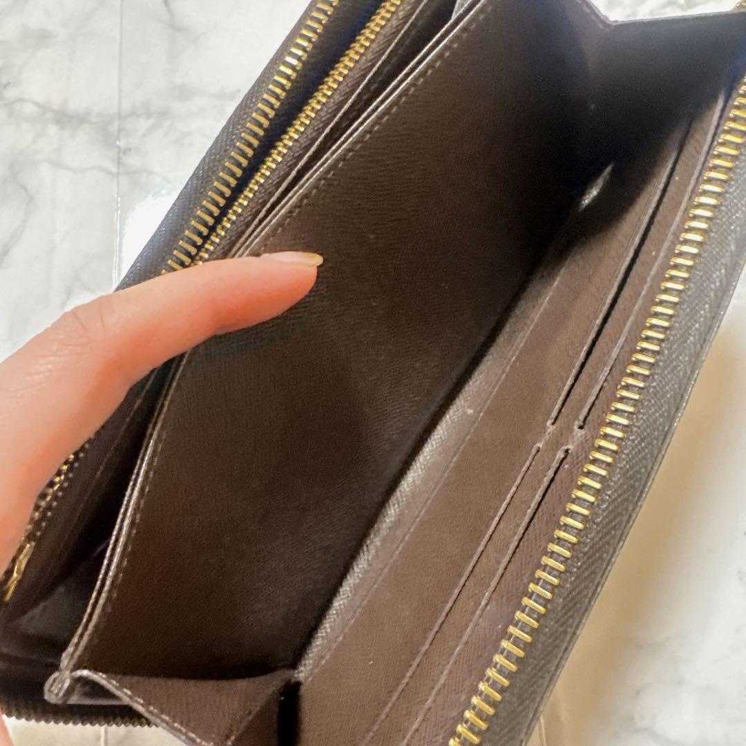 【訳あり】Louis Vuitton ダミエ長財布　ジップ開閉不可