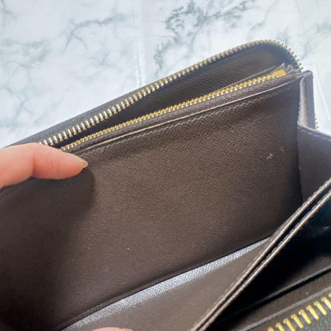 【訳あり】Louis Vuitton ダミエ長財布　ジップ開閉不可
