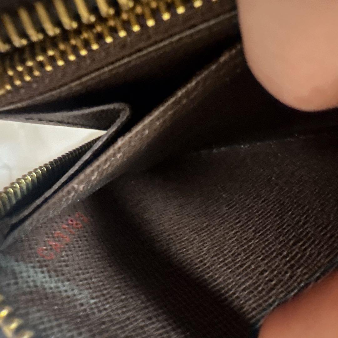 【訳あり】Louis Vuitton ダミエ長財布　ジップ開閉不可