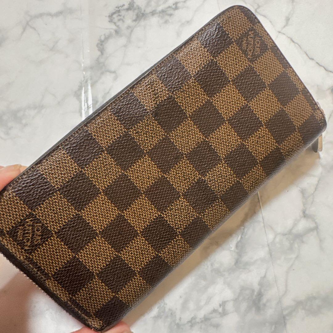 【訳あり】Louis Vuitton ダミエ長財布　ジップ開閉不可