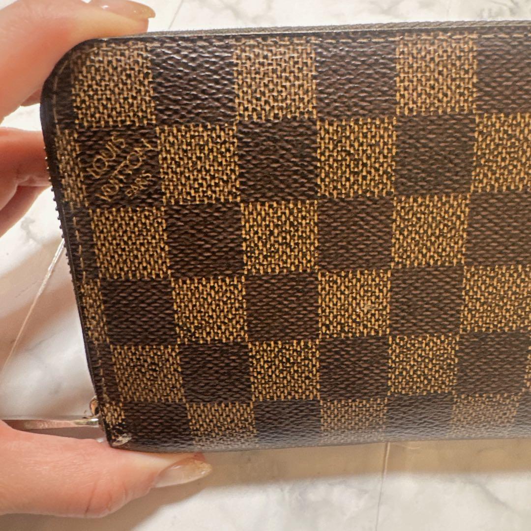 【訳あり】Louis Vuitton ダミエ長財布　ジップ開閉不可