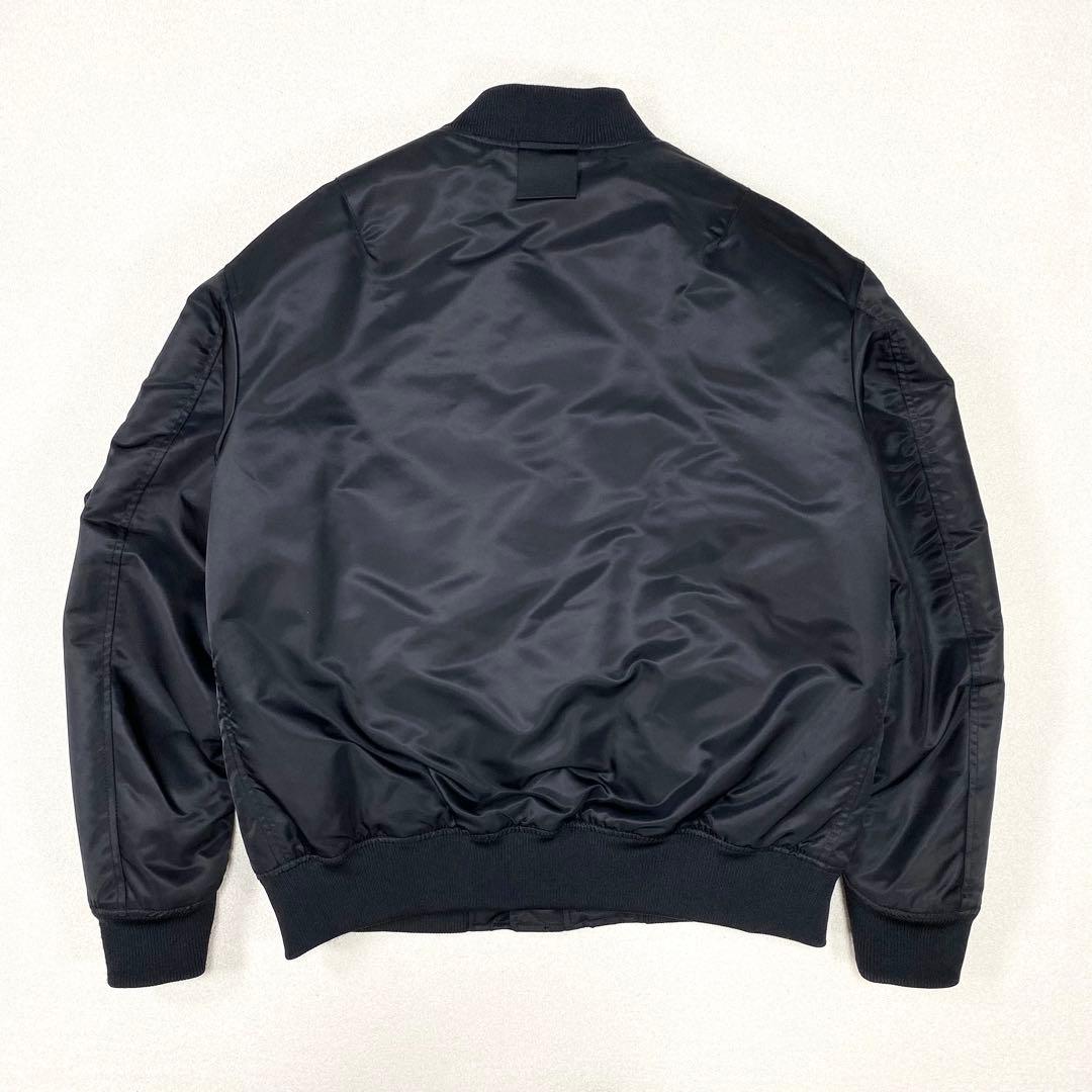 極美品✨ユニクロ+J ハイブリッドダウン オーバーサイズ MA-1 ブラック L