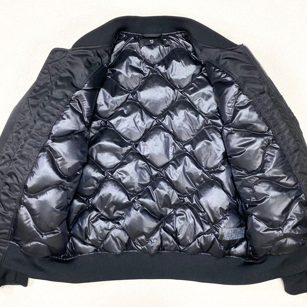 極美品✨ユニクロ+J ハイブリッドダウン オーバーサイズ MA-1 ブラック L