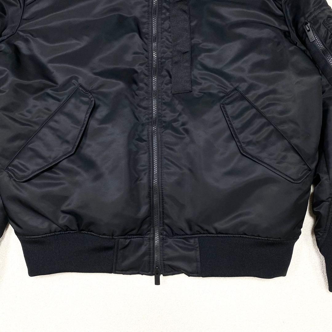 極美品✨ユニクロ+J ハイブリッドダウン オーバーサイズ MA-1 ブラック L