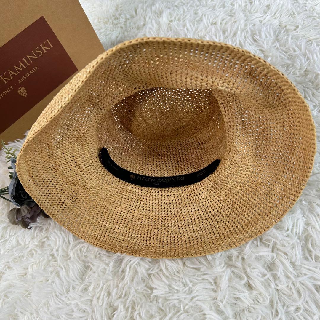美品★素敵です♪ヘレンカミンスキー 麦わら帽子 ハット 箱・袋付き