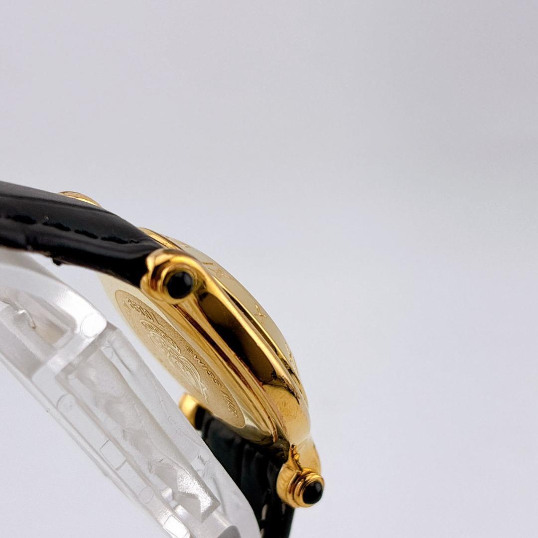 【電池交換済】GUCCI　腕時計　新品ベルト　6500L　クォーツ　ゴールド