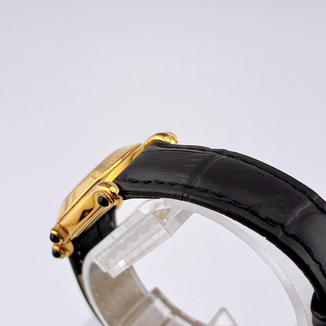 【電池交換済】GUCCI　腕時計　新品ベルト　6500L　クォーツ　ゴールド