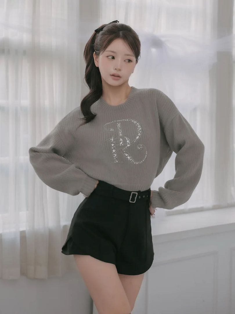 ダーリッチサイドスリットハイウエストショートパンツ