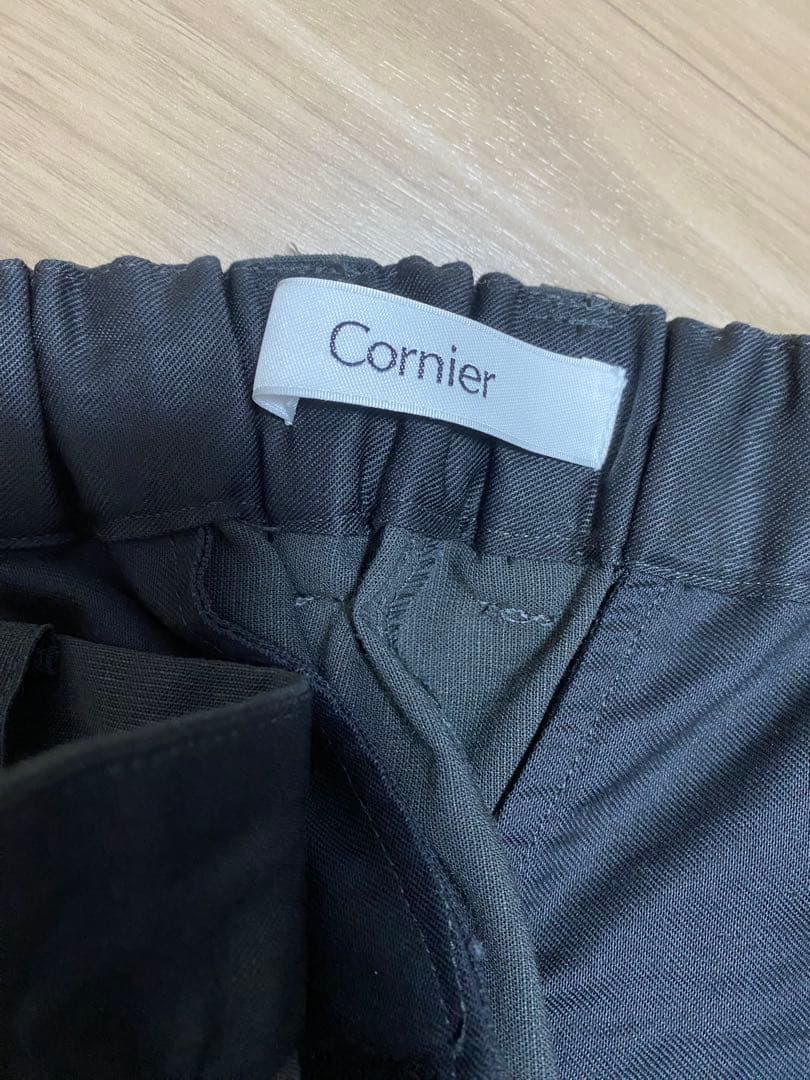 [極美品]Cornier コルニエ ワイドパンツ チャコール サイズS 洗濯可能