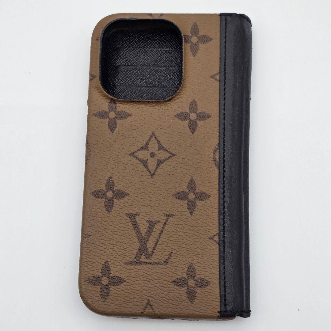 ルイヴィトン iphone15pro 手帳ケース フィリオ モノグラムリバース