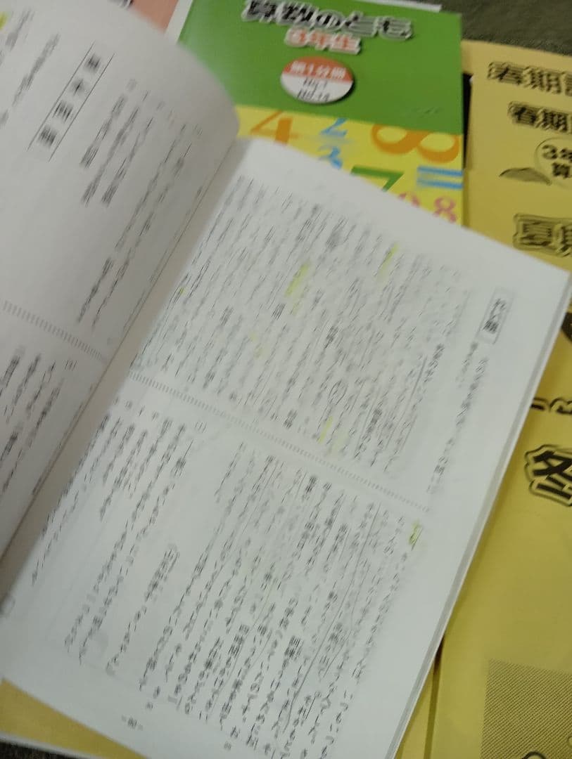 浜学園小3　国語/算数/理科/春夏冬　テキスト　2021年使用版　 中古