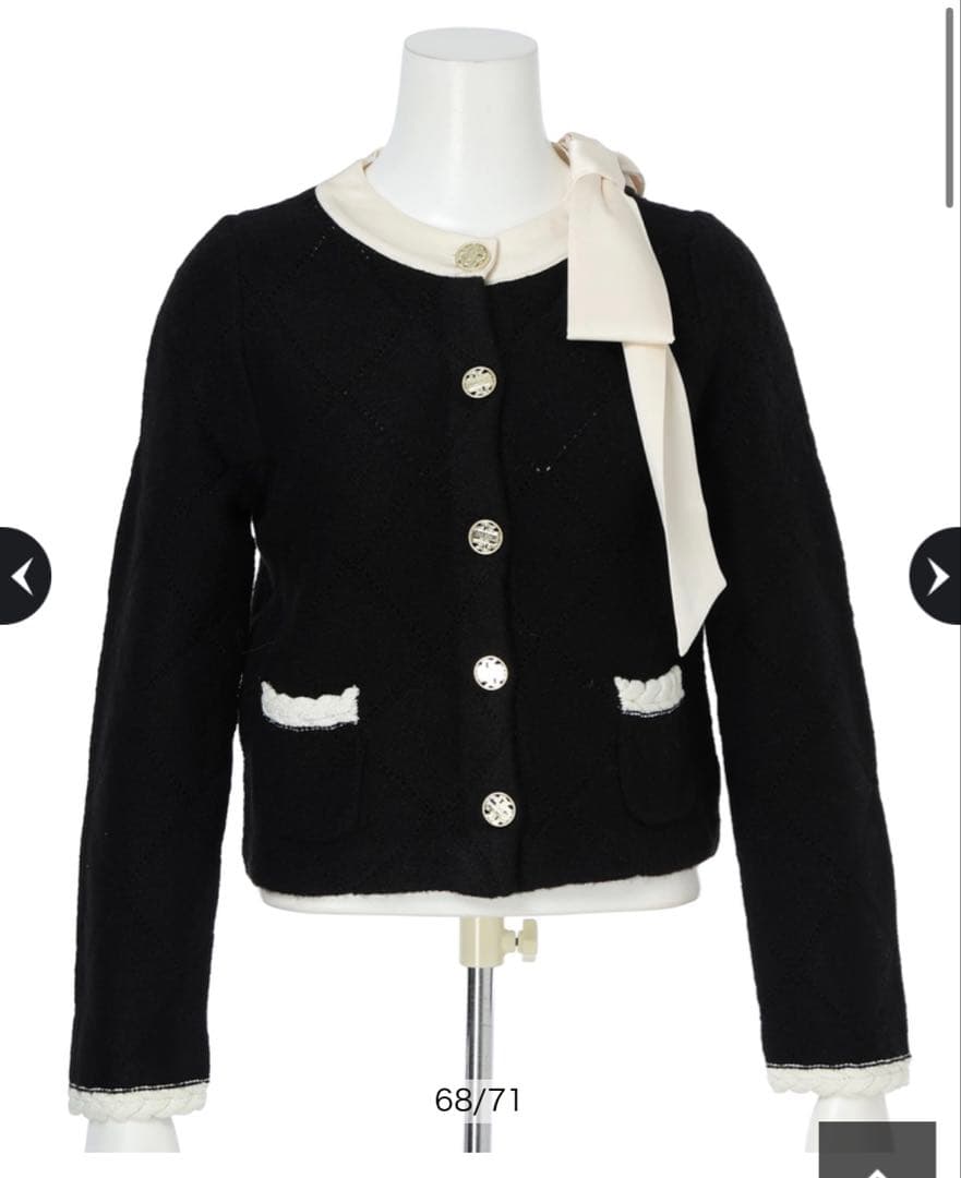 〈MARIEBELLEコラボ〉Ribbon Knit Jacket