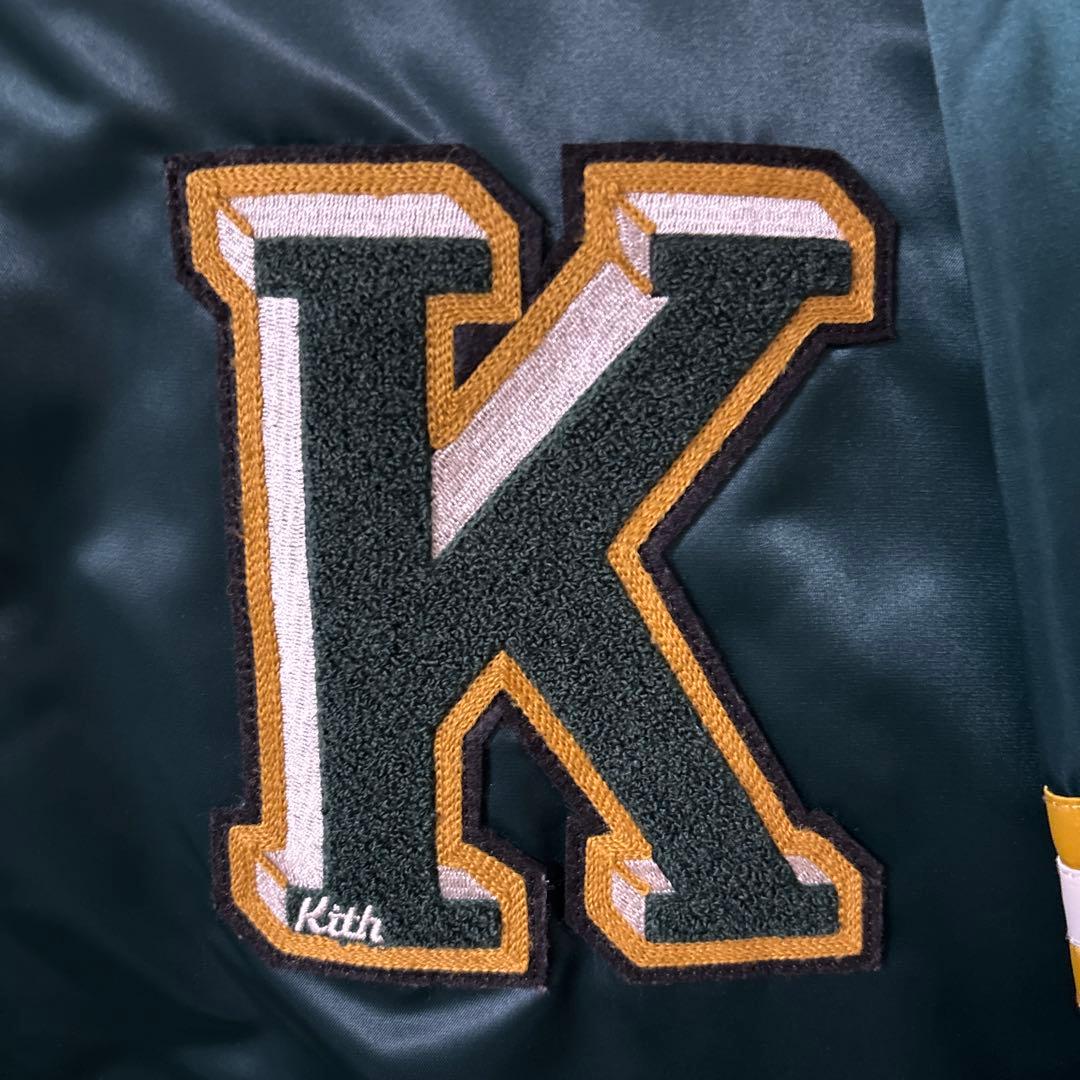 KITH ナイロン 中綿 コーチジャケット メンズ グリーン