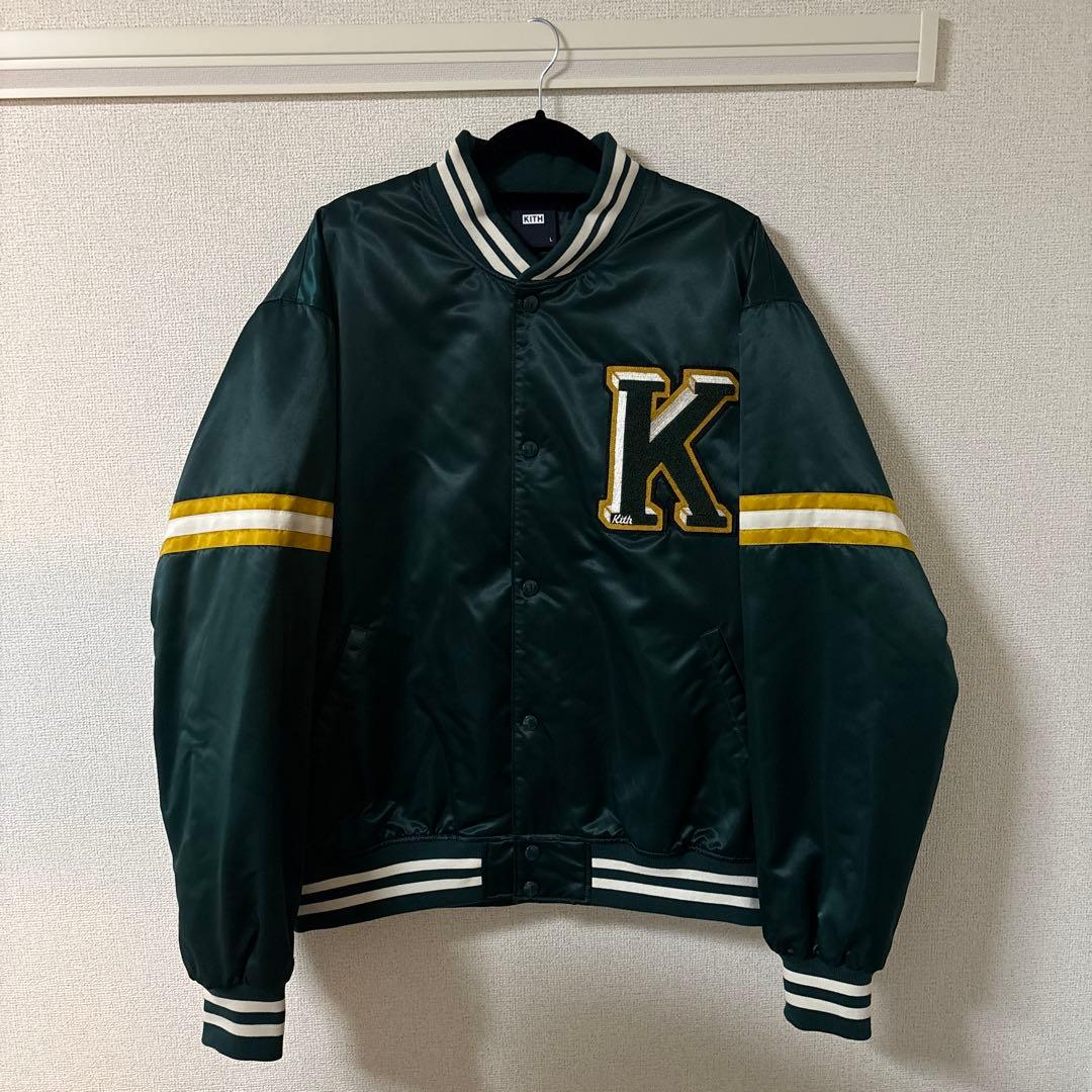 KITH ナイロン 中綿 コーチジャケット メンズ グリーン