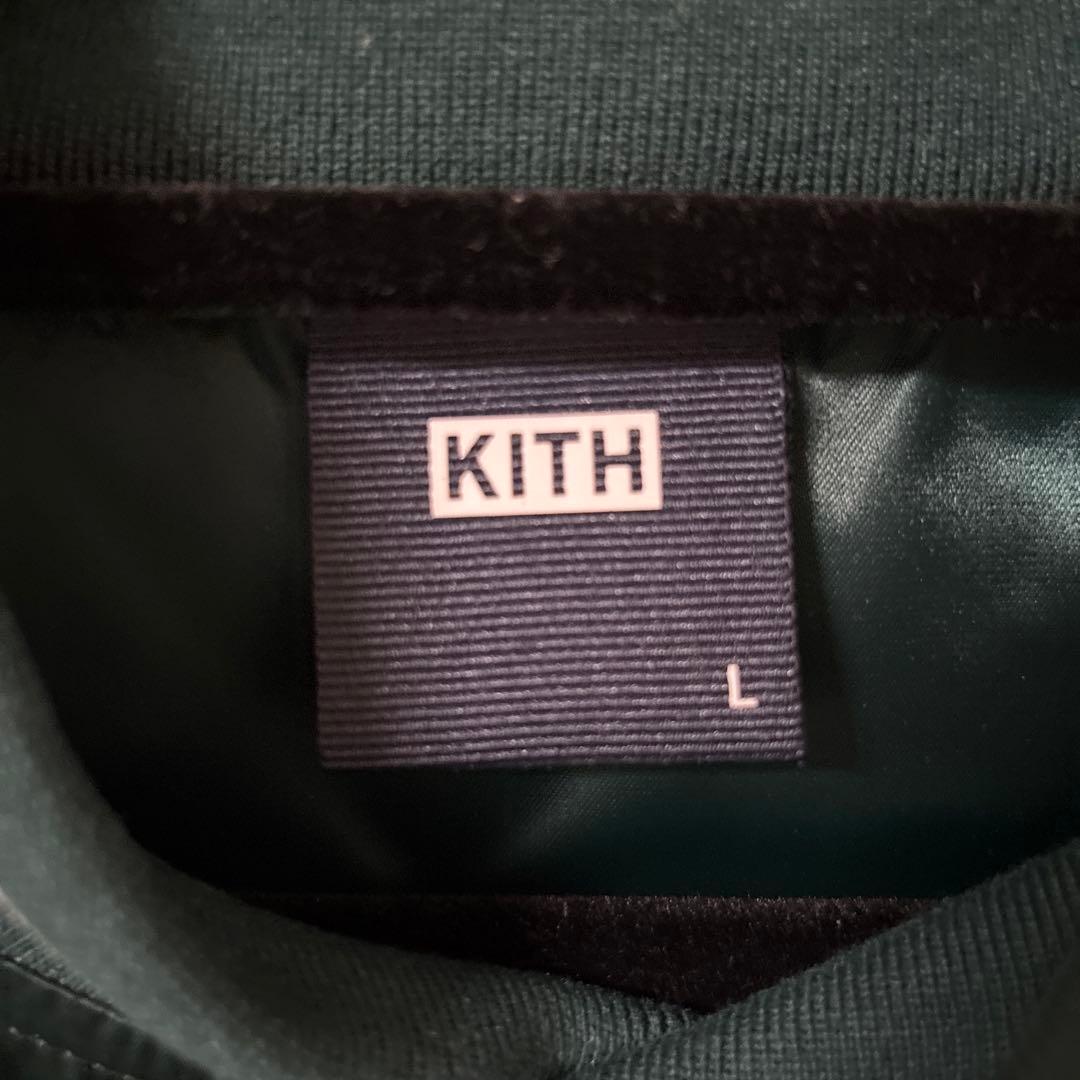 KITH ナイロン 中綿 コーチジャケット メンズ グリーン