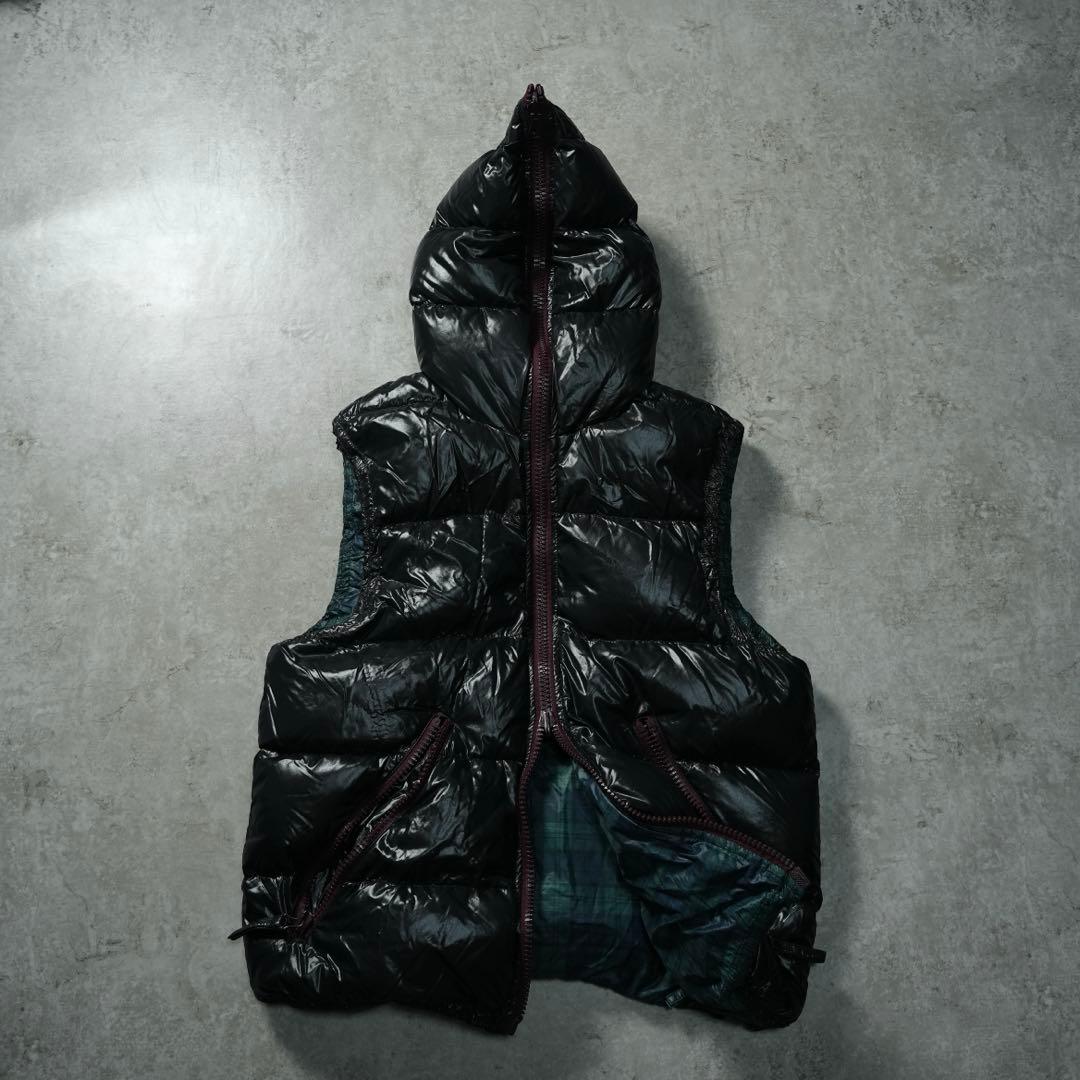 y2k DUVETICA ダウンベスト リバーシブル ブラックウォッチ グランジ