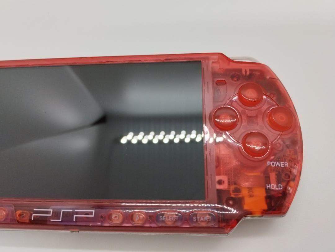 PSP 3000 すぐ遊べるセット【美品・カスタム】スケルトン レッド