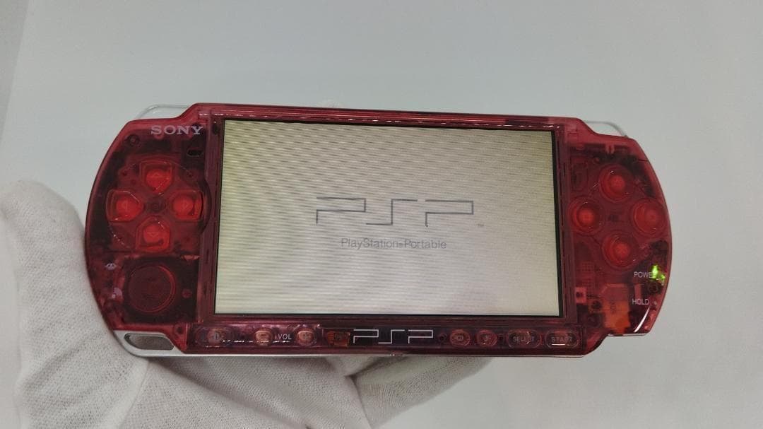 PSP 3000 すぐ遊べるセット【美品・カスタム】スケルトン レッド