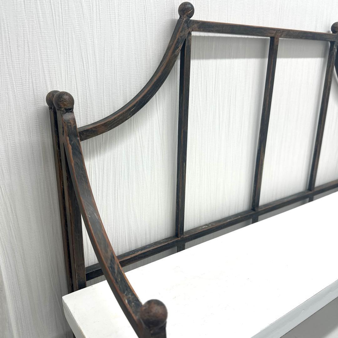 ミハス・フォーティアシェルフ/棚/白/アイアンと木製の4段シェルフ