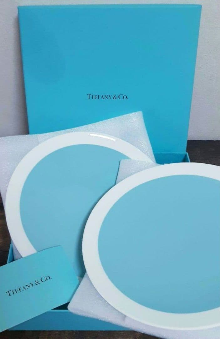 ティファニー カラーブロック TFブルー デザートプレート セット 限定品