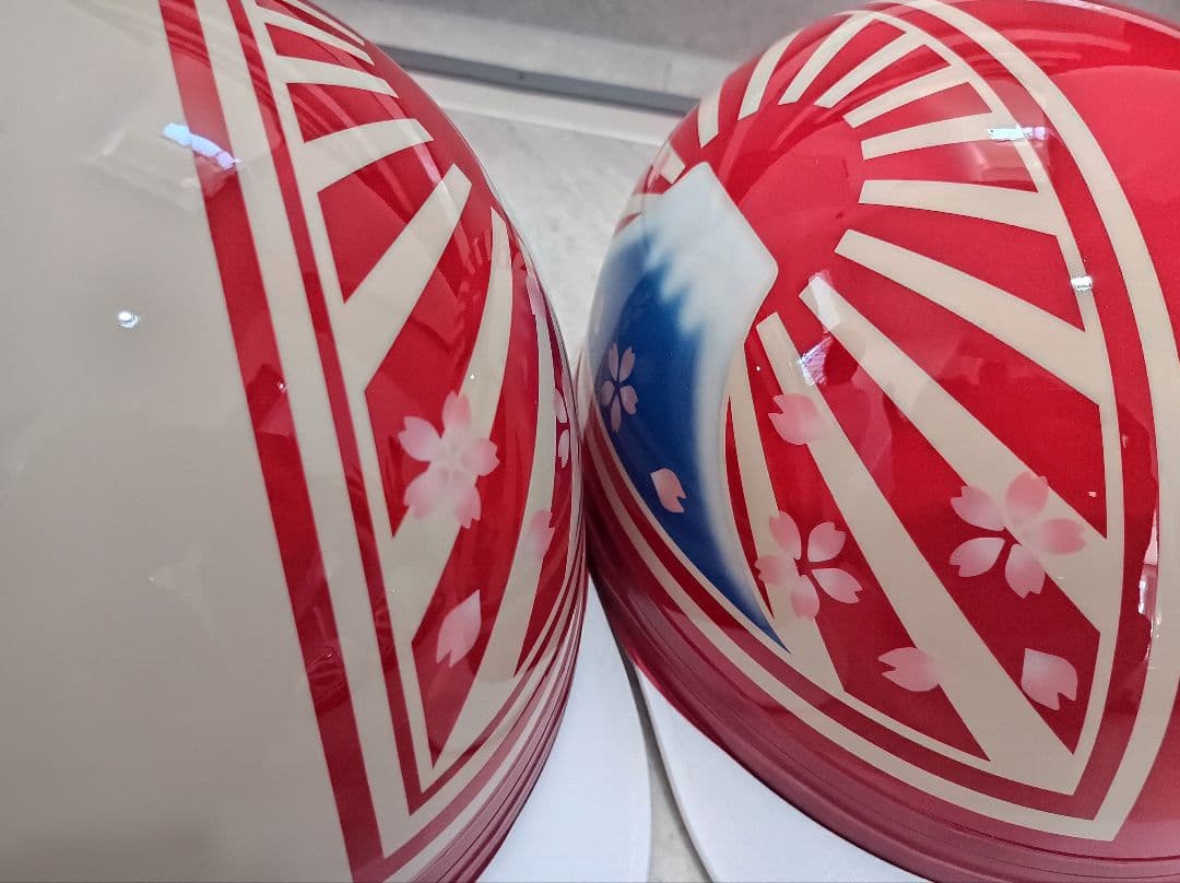 カスタムコルク半　アイボリー✘赤　桜花　セット