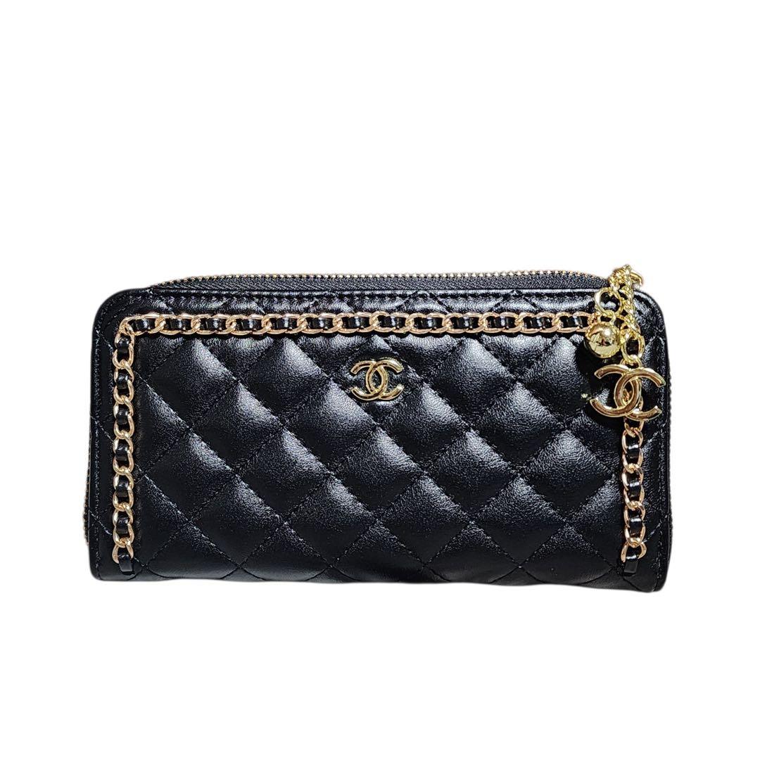 R*N様 CHANEL　長財布　ラウンドジップ　キルティング　ノベルティ