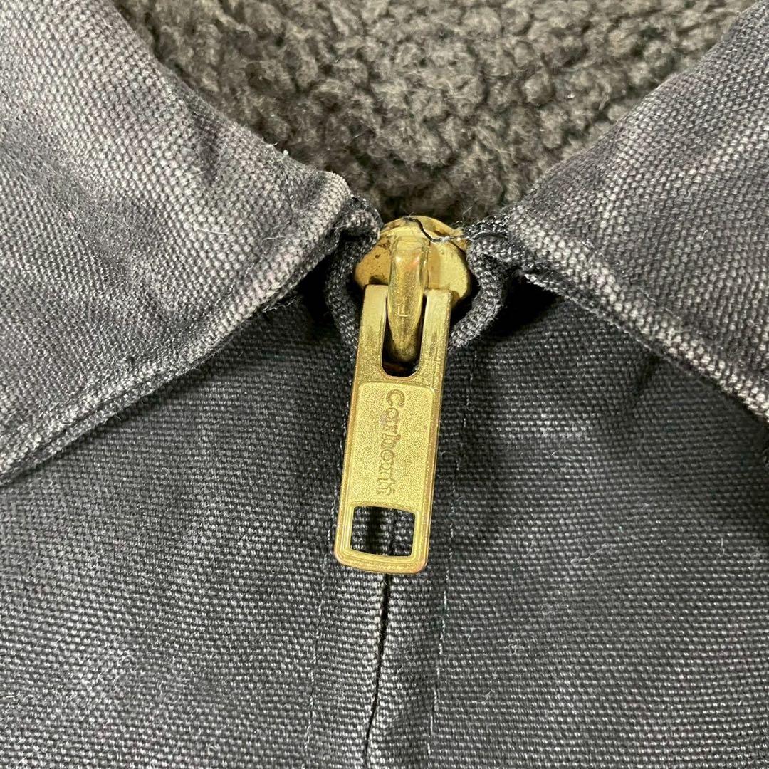 00s カーハート ダックジャケット 裏ボア メキシコ製 ブラック 黒 2XL