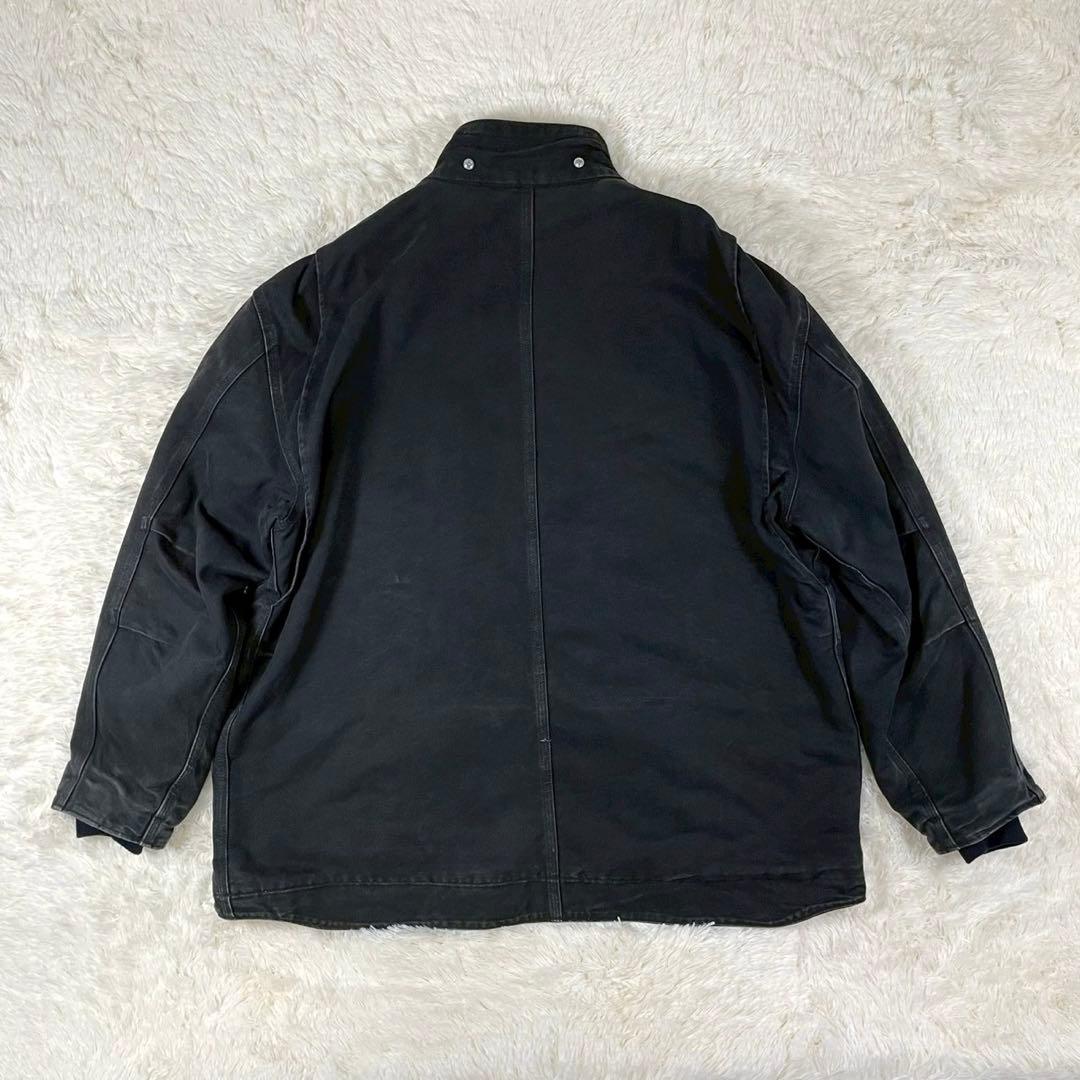00s カーハート ダックジャケット 裏ボア メキシコ製 ブラック 黒 2XL