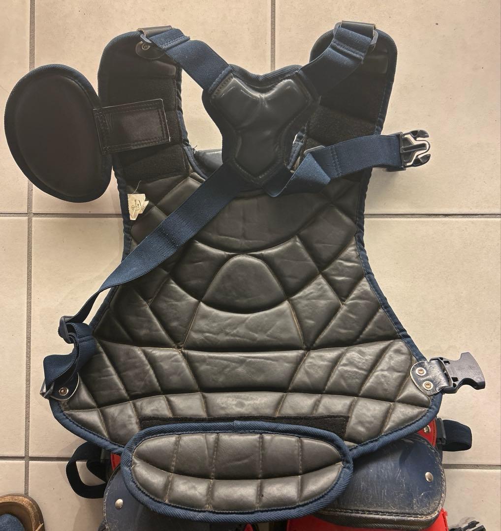 ミズノプロ　キャッチャー防具　革/ゴムソフト/硬式用