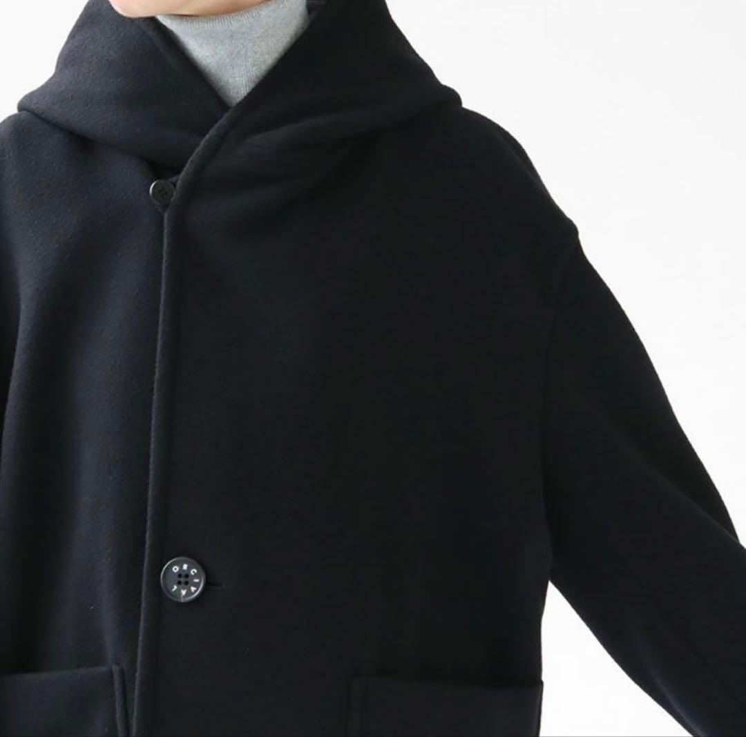 ORCIVAL ライトモッサフードコート サイズ2 フード付きネイビーコート