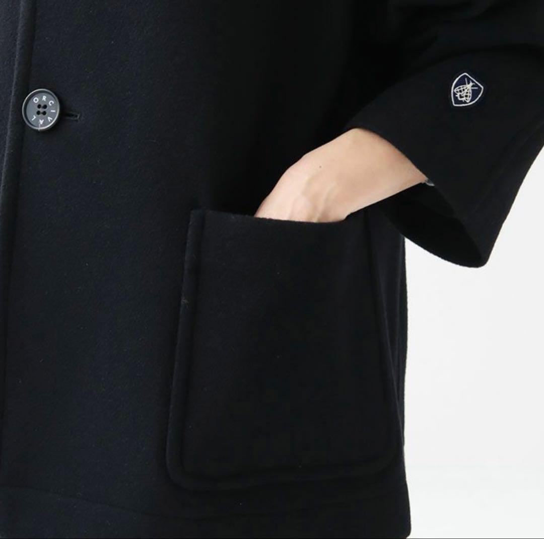 ORCIVAL ライトモッサフードコート サイズ2 フード付きネイビーコート