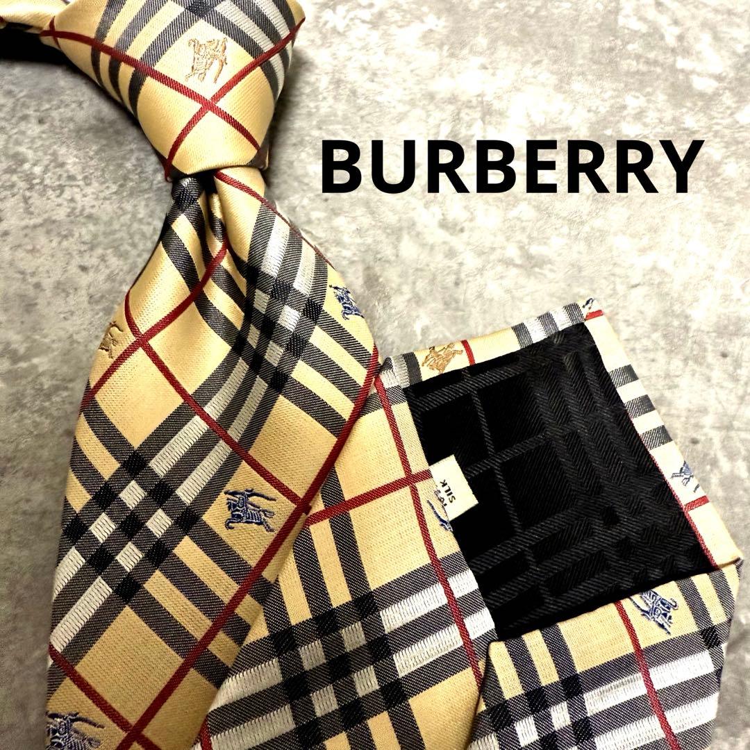 【✨極美品✨】BURBERRY バーバリー ネクタイ ノバチェック ホースロゴ