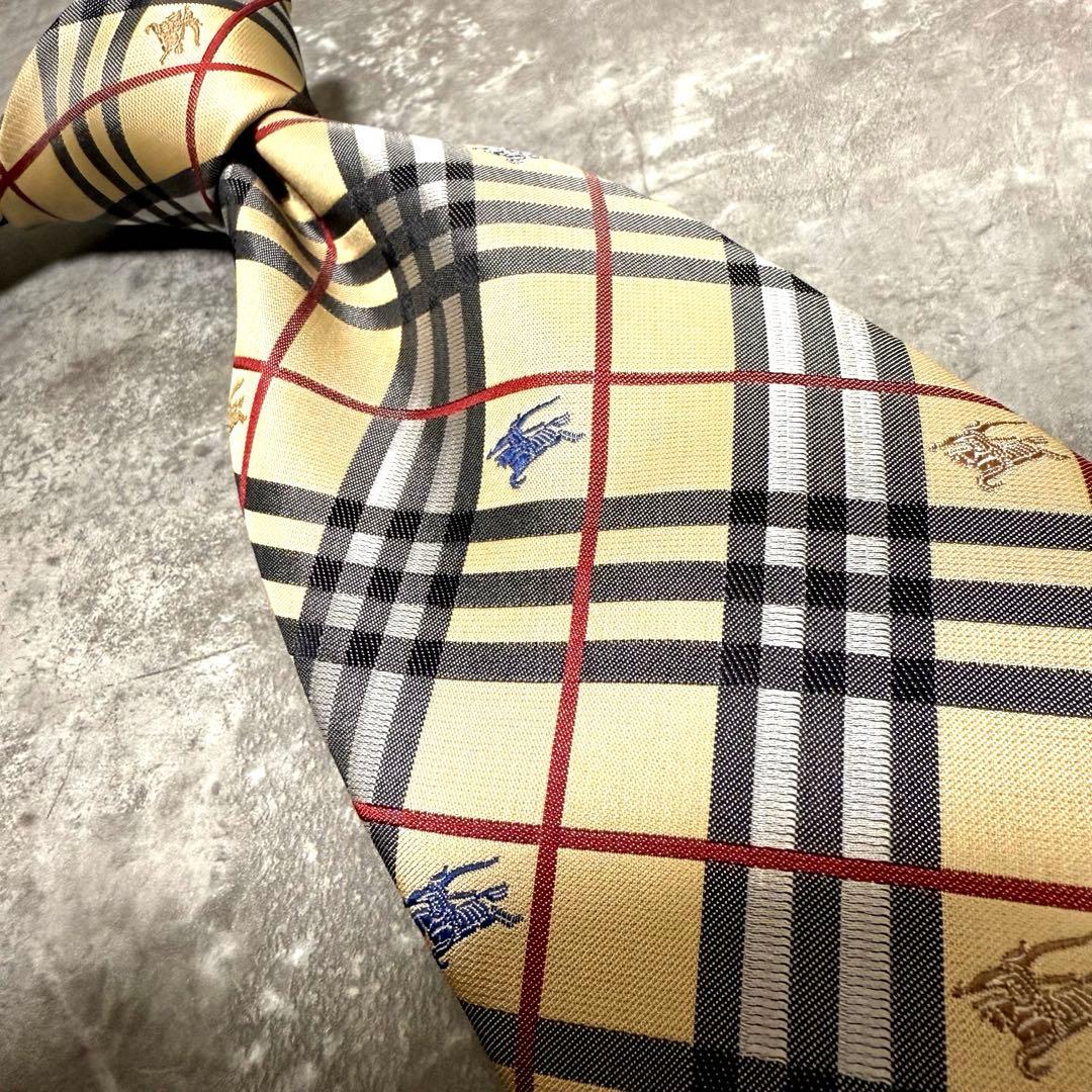 【✨極美品✨】BURBERRY バーバリー ネクタイ ノバチェック ホースロゴ
