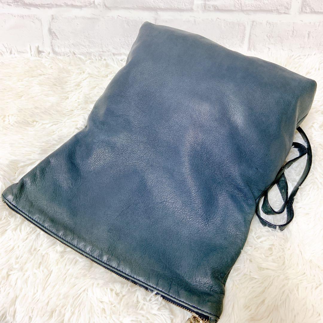 ヴィヴィアンウエストウッド　ショルダー　クラッチ　デカロゴ　ビッグオーブ　紺